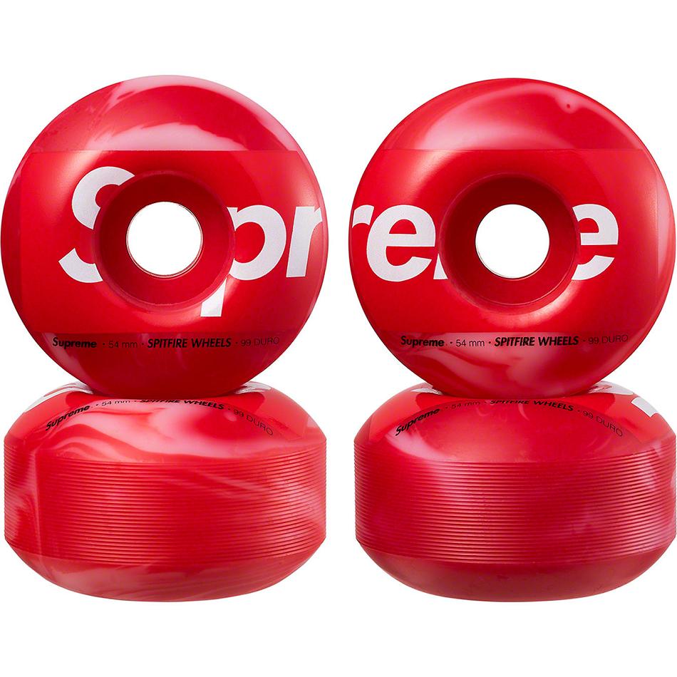 Red Supreme Spitfire® Shop Wheels (Set of 4) Skateboard Accessories | Supreme 457EX